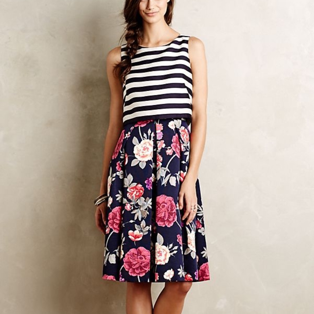 Anthropologie Moulinette Soeurs Slip-Print Dress